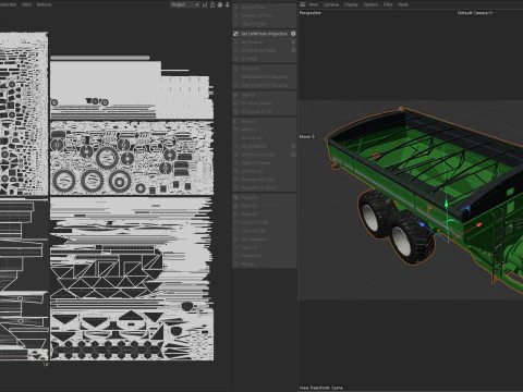 Brent 1596 Dual Auger Grain Cart 3D Model