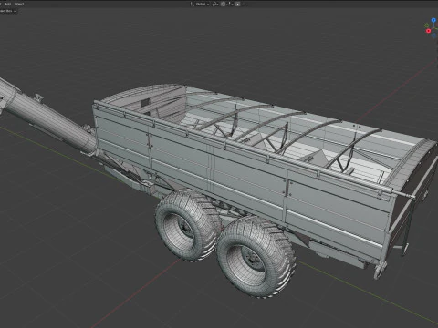 Brent 1596 Dual Auger Grain Cart 3D Model