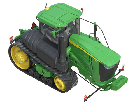 Trattore cingolato John Tractor 9RT Modello 3D