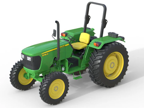 Traktor John Deere 5050D Model 3D