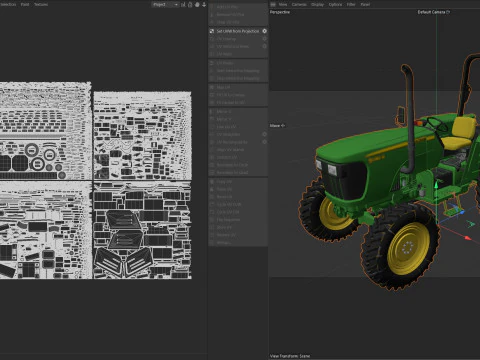 Traktor John Deere 5050D Model 3D