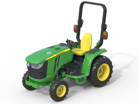 John Deere 3046R Kompakter Nutztraktor 3D Modell