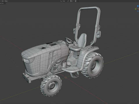 John Deere 3046R Kompakter Nutztraktor 3D Modell