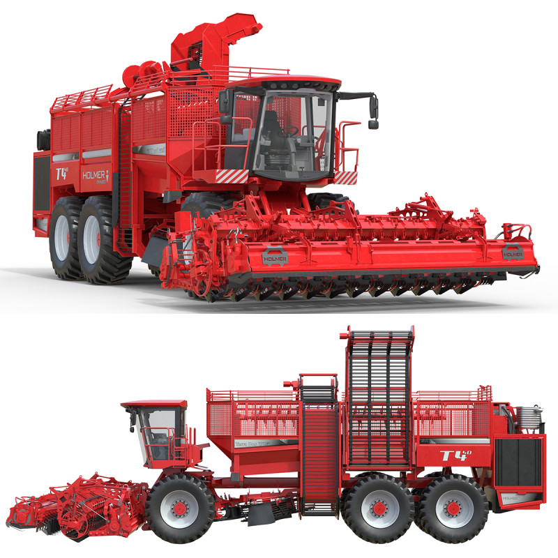 Holmer Terra Dos T40-40 pancar hasat makinesi 3D Model .c4d .max .obj .3ds .fbx .stl .blend 