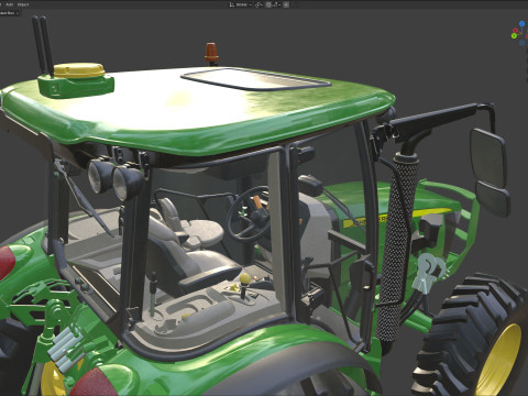 존 데리 5130M 트랙터 3D 모델