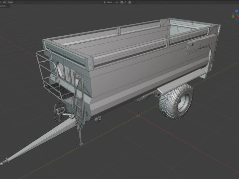 Leboulch Gold2 XL tipping trailer 3D Model
