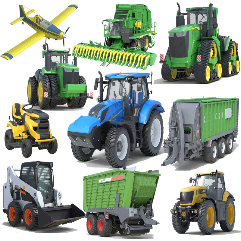 Farming vehicle colletion v1 3D Model .c4d .max .obj .3ds .fbx .stl .blend 