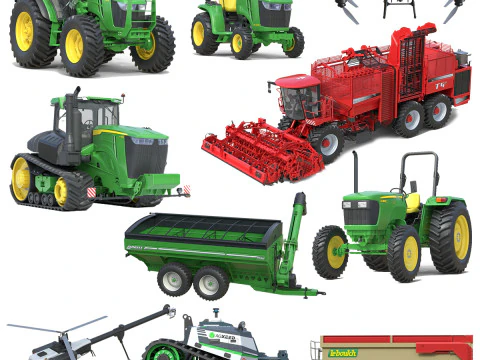 Collezione di veicoli agricoli v2 Modello 3D