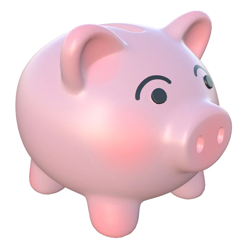 Piggy bank 3D Model .c4d .max .obj .3ds .fbx .stl .blend