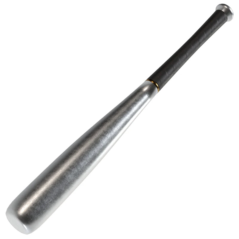 Baseball bat aluminium 3D Model .c4d .max .obj .3ds .fbx .stl .blend 