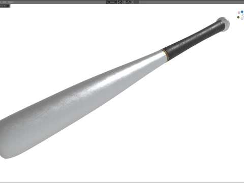 Baseball bat aluminium 3D Model