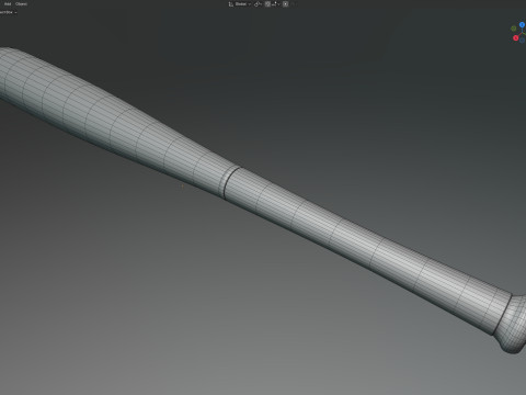 Mazza da baseball in alluminio Modello 3D