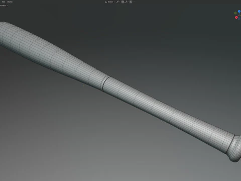 Baseball bat aluminium 3D Model