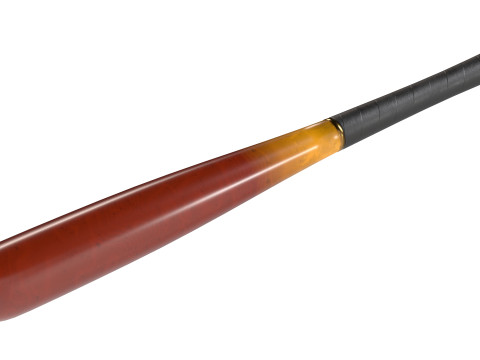 Baseball bat Red fire 3D Model