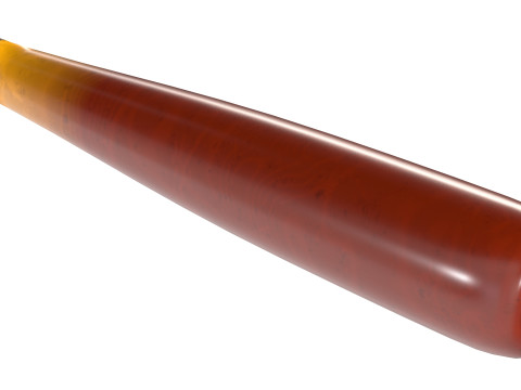 Baseball bat Red fire 3D Model