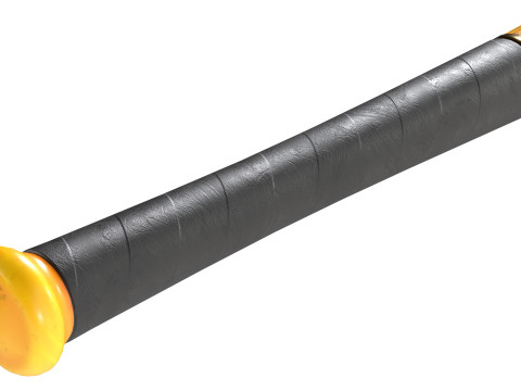 Baseball bat Red fire 3D Model