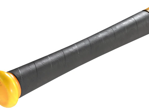 Baseball bat Red fire 3D Model