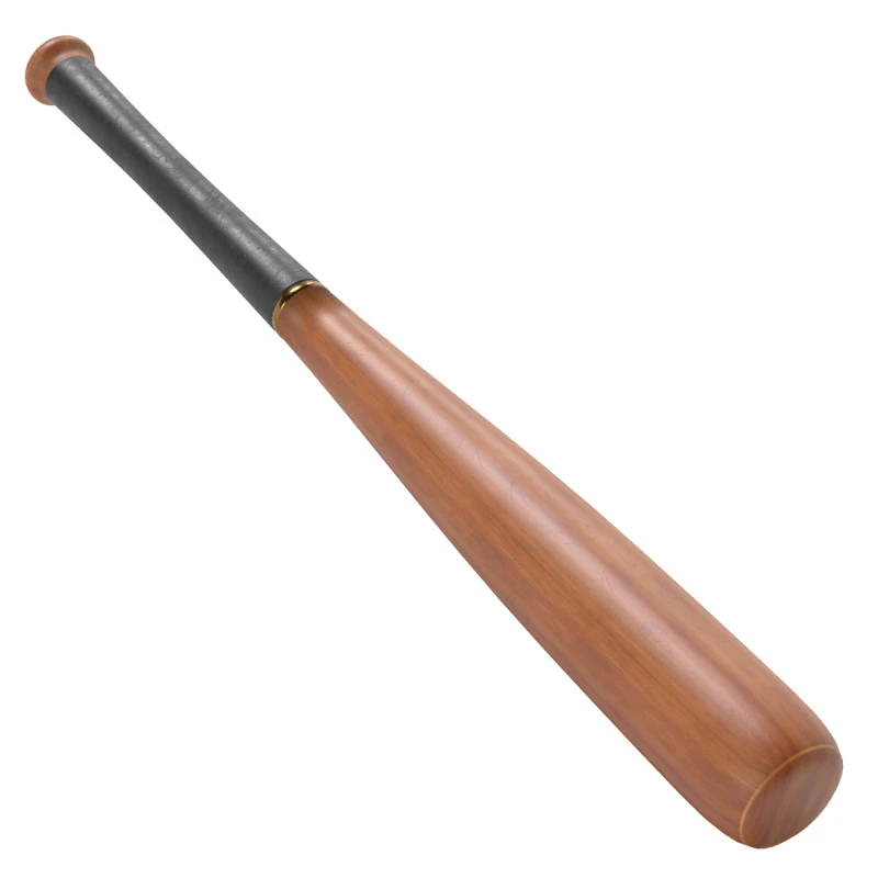 Baseball bat Wooden 3D Model .c4d .max .obj .3ds .fbx .stl .blend 