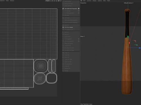 Baseball bat Wooden 3D Model