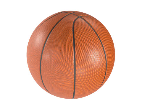 Red de baloncesto y pelotas de baloncesto. Modelo 3D
