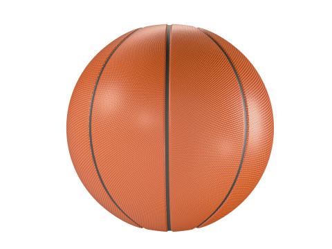 Red de baloncesto y pelotas de baloncesto. Modelo 3D