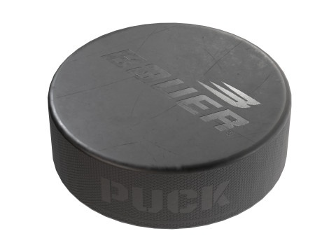 Tacos e disco de hóquei Bauer Modelo 3D