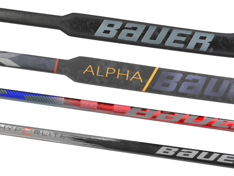 Tacos e disco de hóquei Bauer Modelo 3D