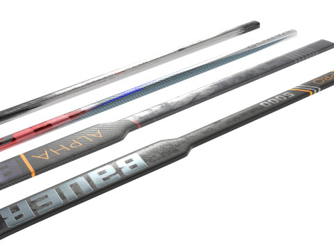 Tacos e disco de hóquei Bauer Modelo 3D