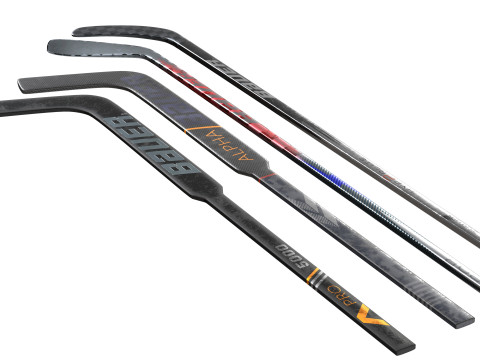 Tacos e disco de hóquei Bauer Modelo 3D