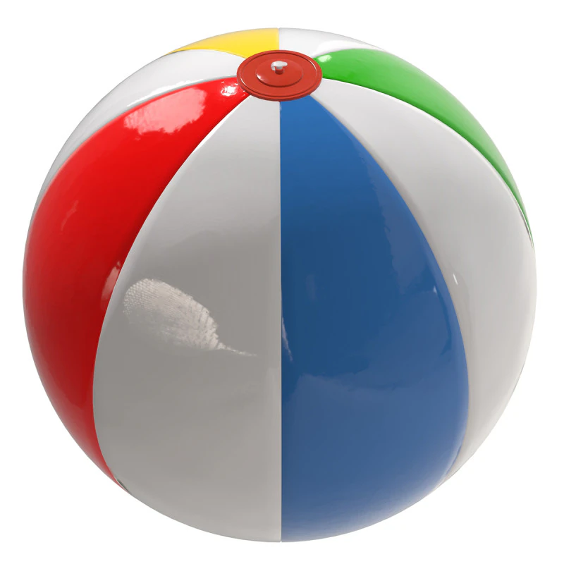 Beach ball 3D Model .c4d .max .obj .3ds .fbx .stl .blend 