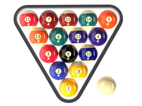 Billiards Balls 3D Model