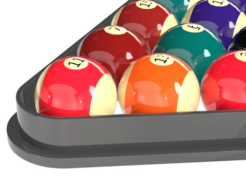 Billiards Balls 3D Model