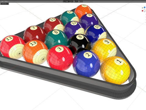 Billiards Balls 3D Model