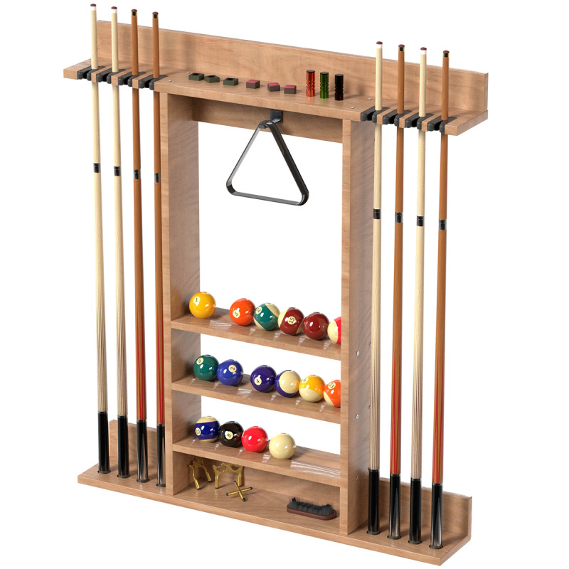 Billard-Queue-Rack 3D Modell .c4d .max .obj .3ds .fbx .stl .blend 