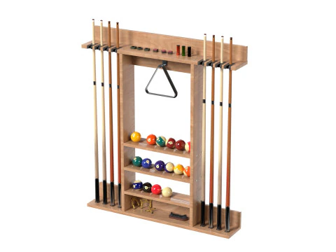 당구 큐 랙 3D 모델