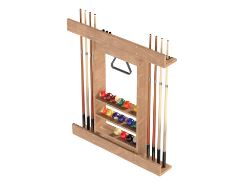 Billard-Queue-Rack 3D Modell