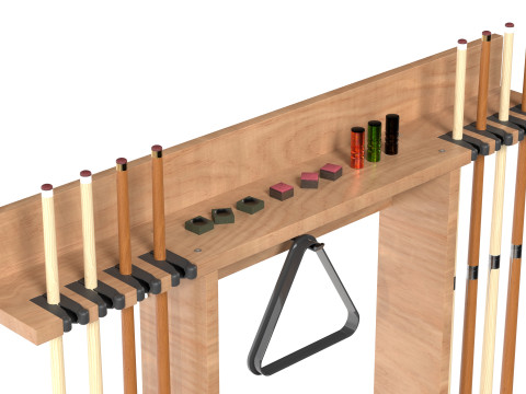 Billard-Queue-Rack 3D Modell