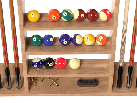 Billard-Queue-Rack 3D Modell