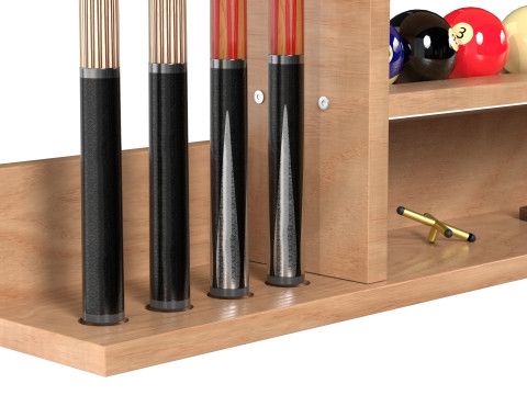 Billard-Queue-Rack 3D Modell