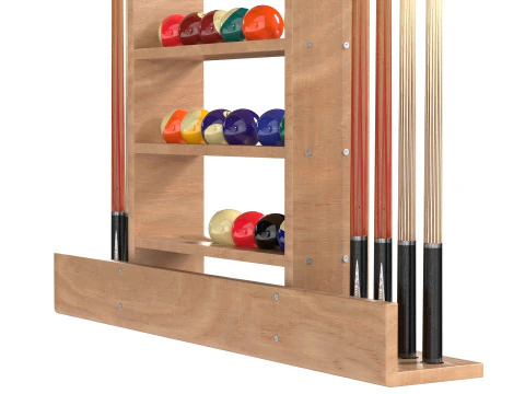 당구 큐 랙 3D 모델