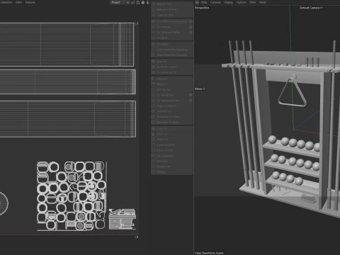 당구 큐 랙 3D 모델