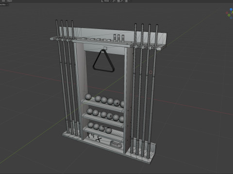 Billard-Queue-Rack 3D Modell