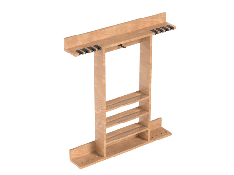 Estante para tacos de billar vacío Modelo 3D