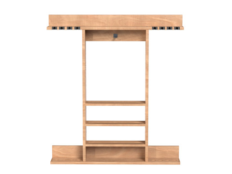 Estante para tacos de billar vacío Modelo 3D