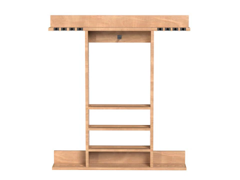 Support &agrave; queues de billard vide Modèle 3D