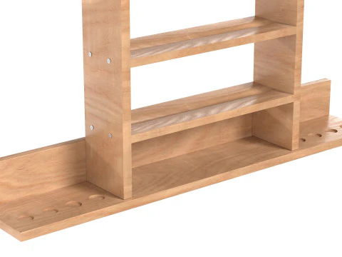 Support &agrave; queues de billard vide Modèle 3D