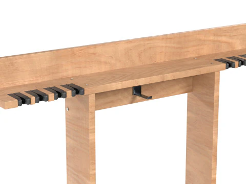 Support &agrave; queues de billard vide Modèle 3D