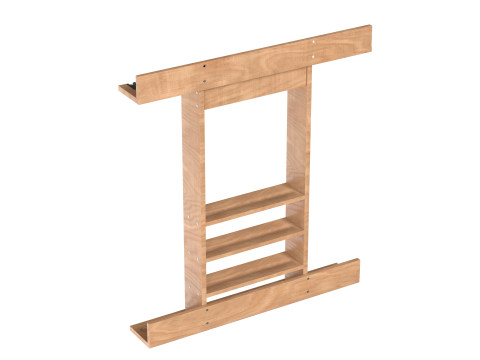 Estante para tacos de billar vacío Modelo 3D