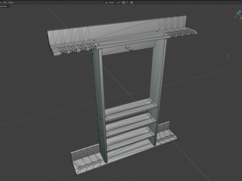 Estante para tacos de billar vacío Modelo 3D