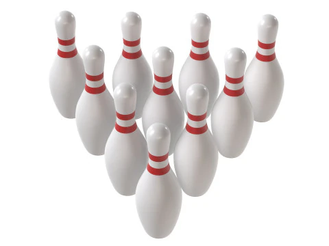 Bowlin pins and balls 3D Model
